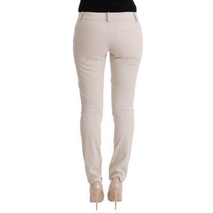 Ermanno Scervino White Slim Fit Casual Jeans