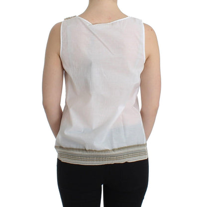 Ermanno Scervino White Top Blouse Tank Shirt Sleeveless