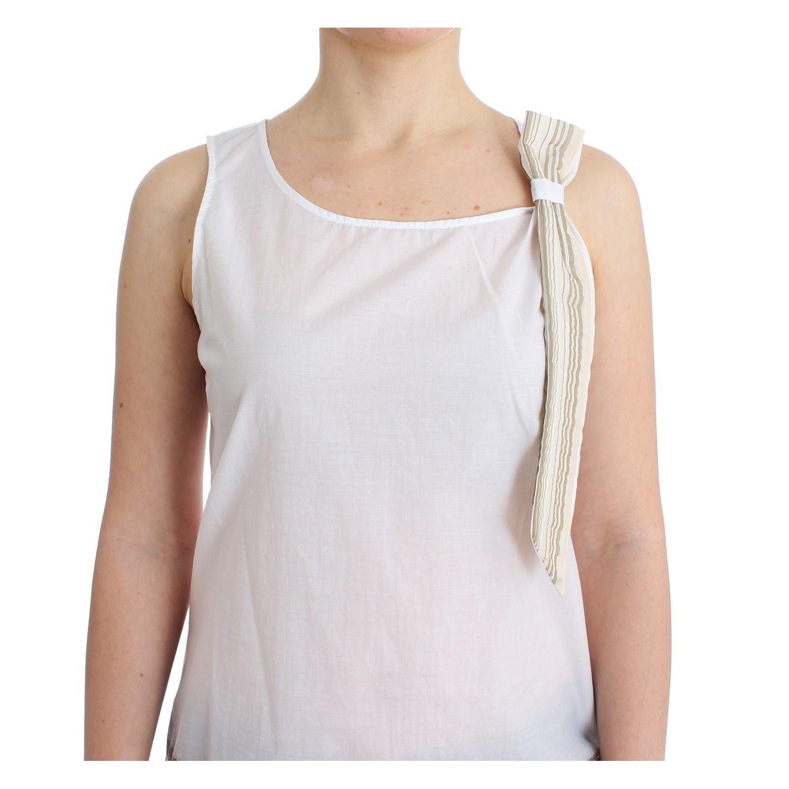 Ermanno Scervino White Top Blouse Tank Shirt Sleeveless
