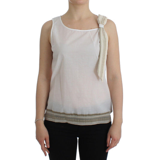 Ermanno Scervino White Top Blouse Tank Shirt Sleeveless