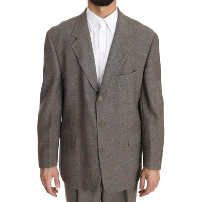 Fendi Brown Wool Regular Single Breasted Suit