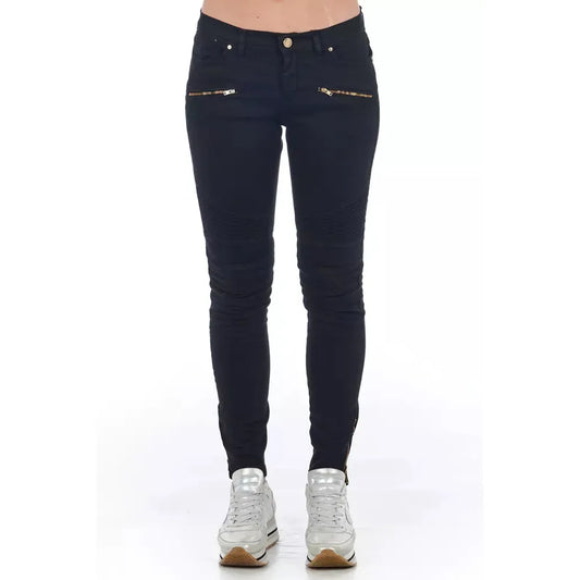 Frankie Morello Black Cotton Women's Jeans