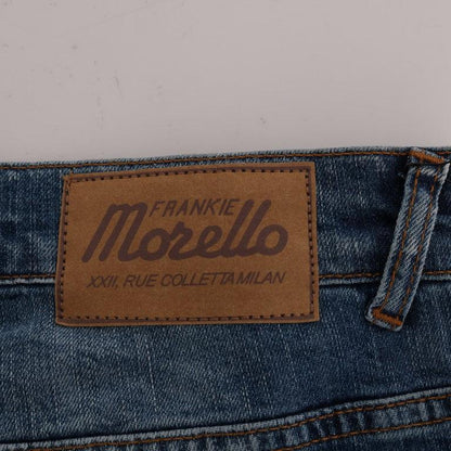 Frankie Morello Blue Wash Torn Dunfermile Slim Fit Jeans