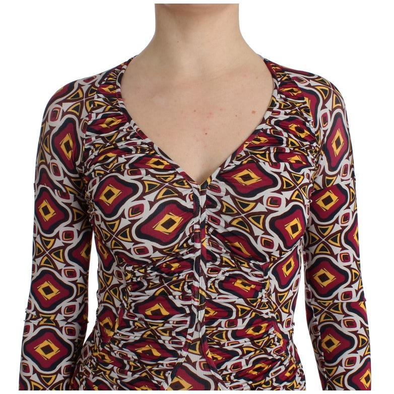 GF Ferre Multicolor Longsleeved Viscose Shift Dress