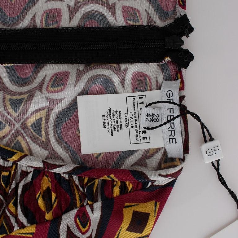 GF Ferre Multicolor Longsleeved Viscose Shift Dress
