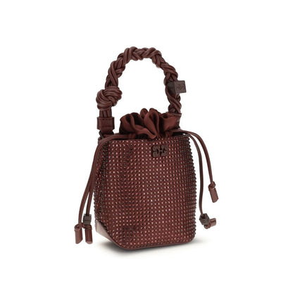 Ganni Bordeaux Recycled Polyester Handbag
