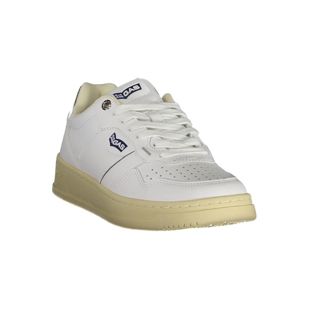 Gas White Artificial Leather Sneakers