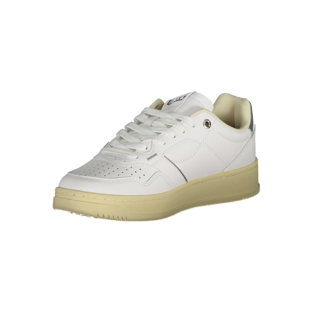 Gas White Artificial Leather Sneakers