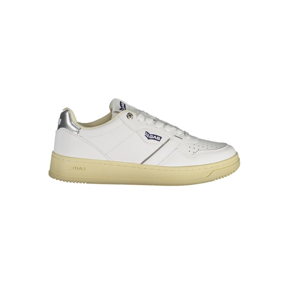 Gas White Artificial Leather Sneakers