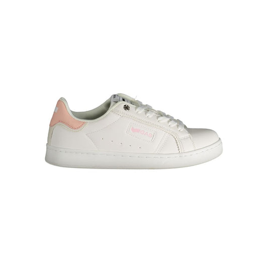 Gas White Polyester Women Sneakers