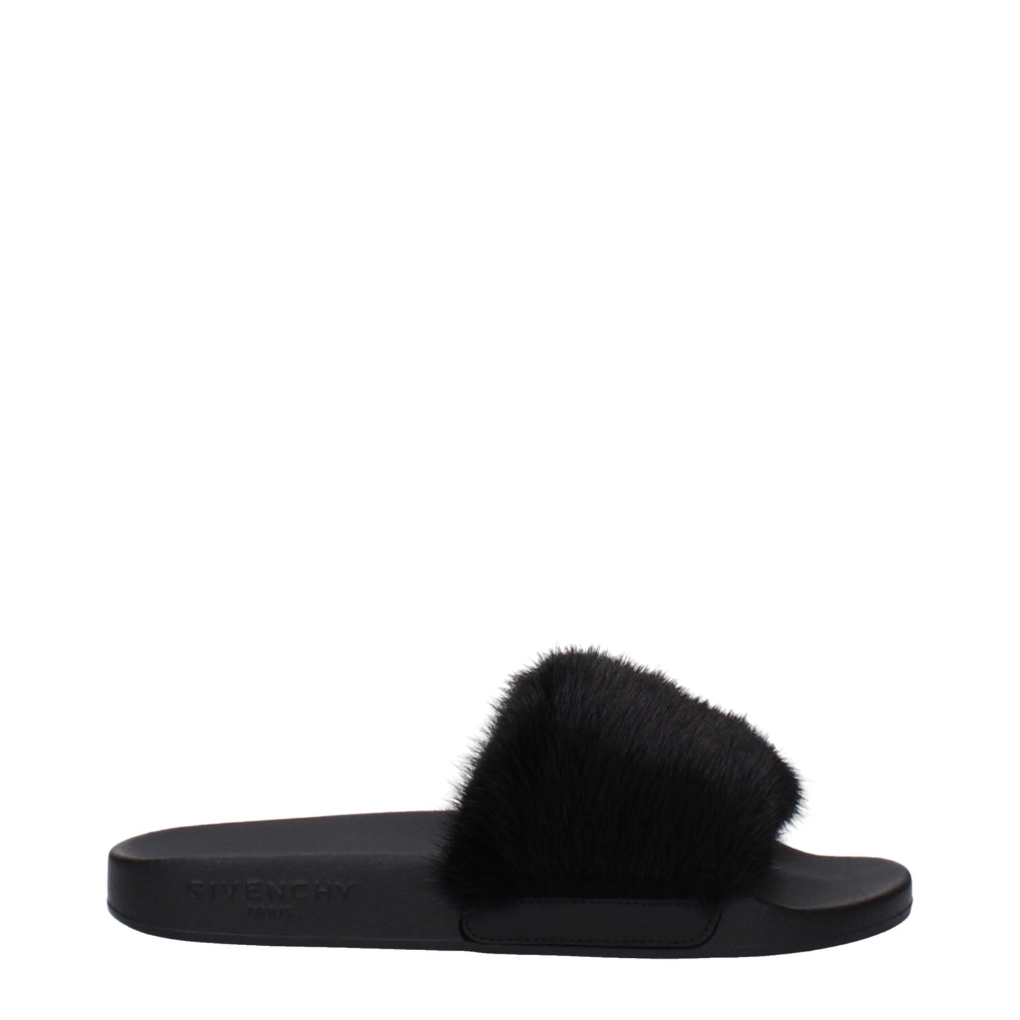 Givenchy Black Cotton Slippers Sandals
