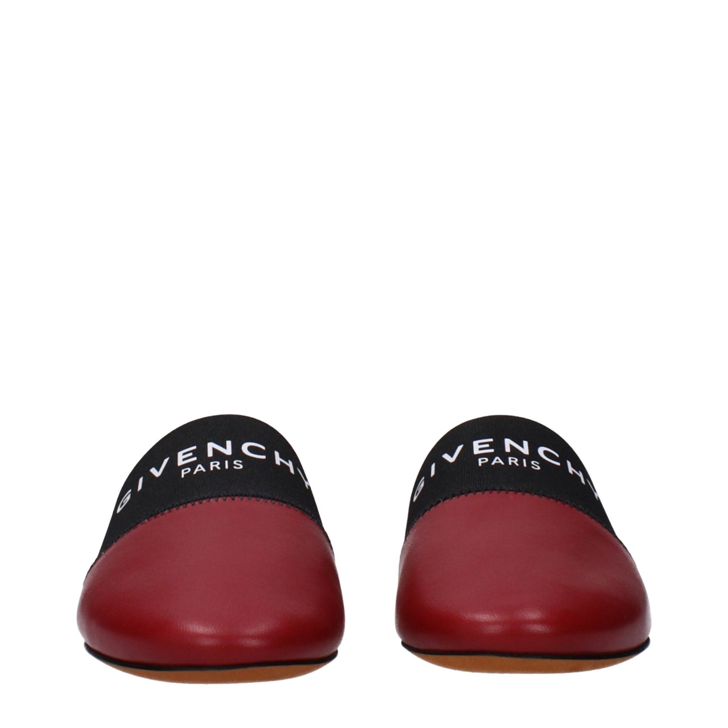 Givenchy Red Leather Slippers Sandals