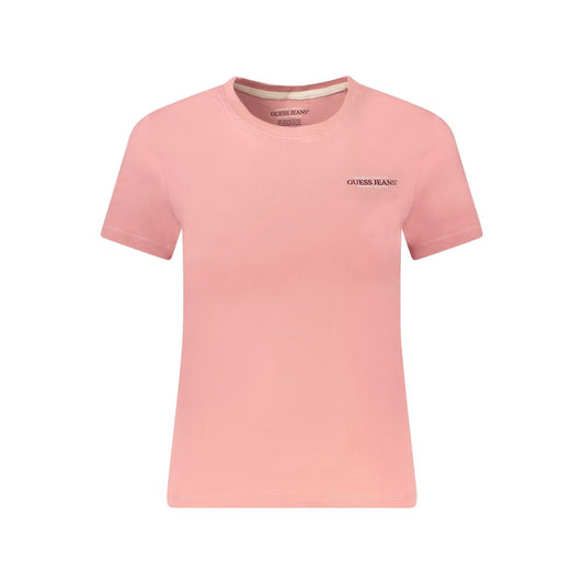 Guess Jeans Pink Cotton Tops & T-Shirt