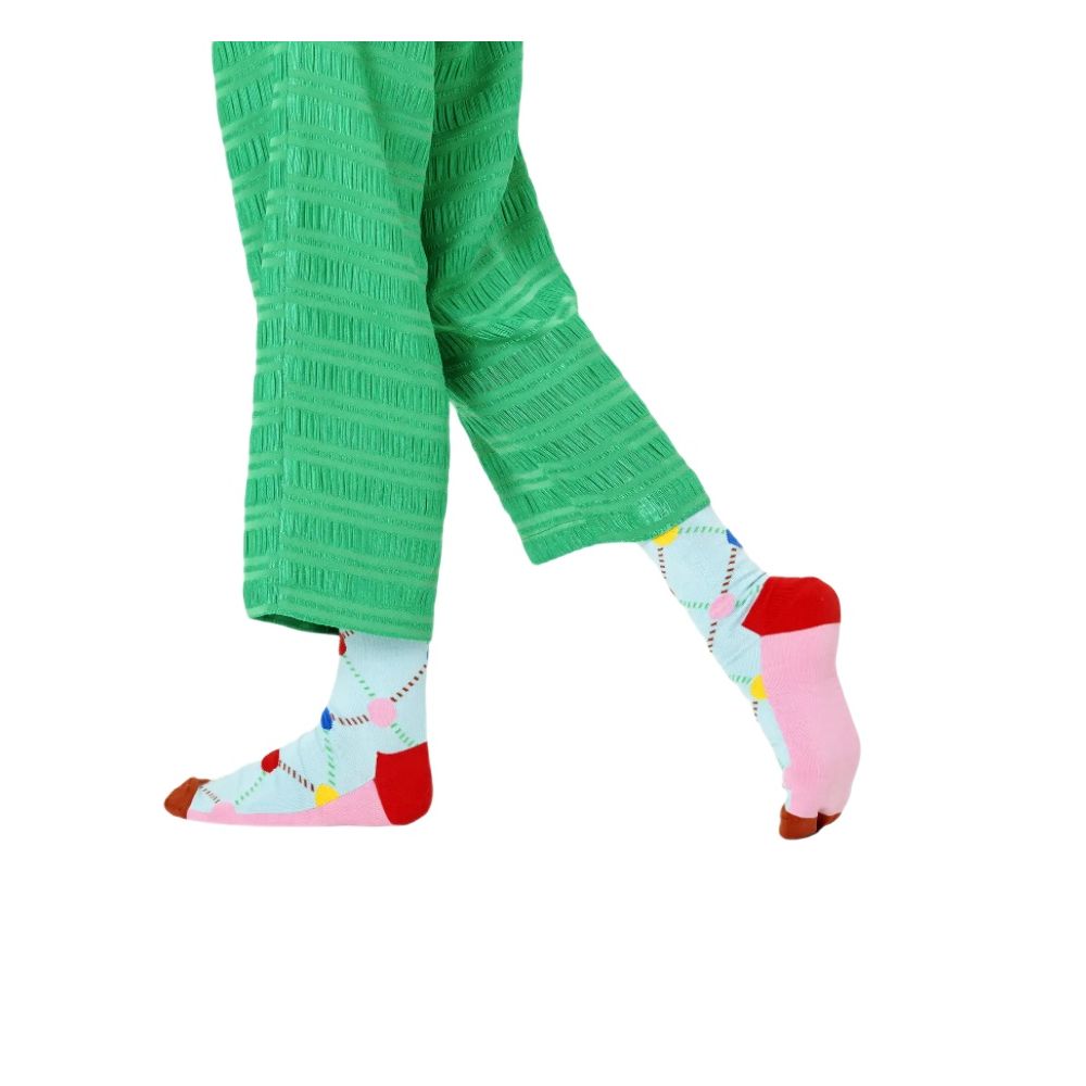 Happy Socks Blue Cotton Tights & Sock