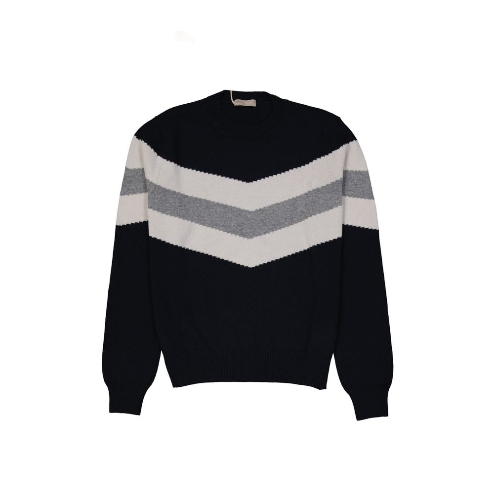 Herno Blue Wool Sweatshirt