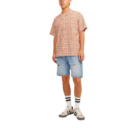 Jack Jones Light Blue Cotton Bermuda