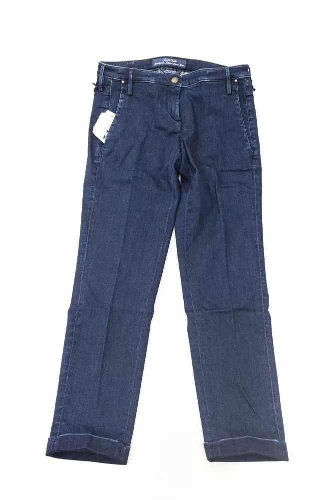 Jacob Cohen Blue Cotton Women Chino Jeans