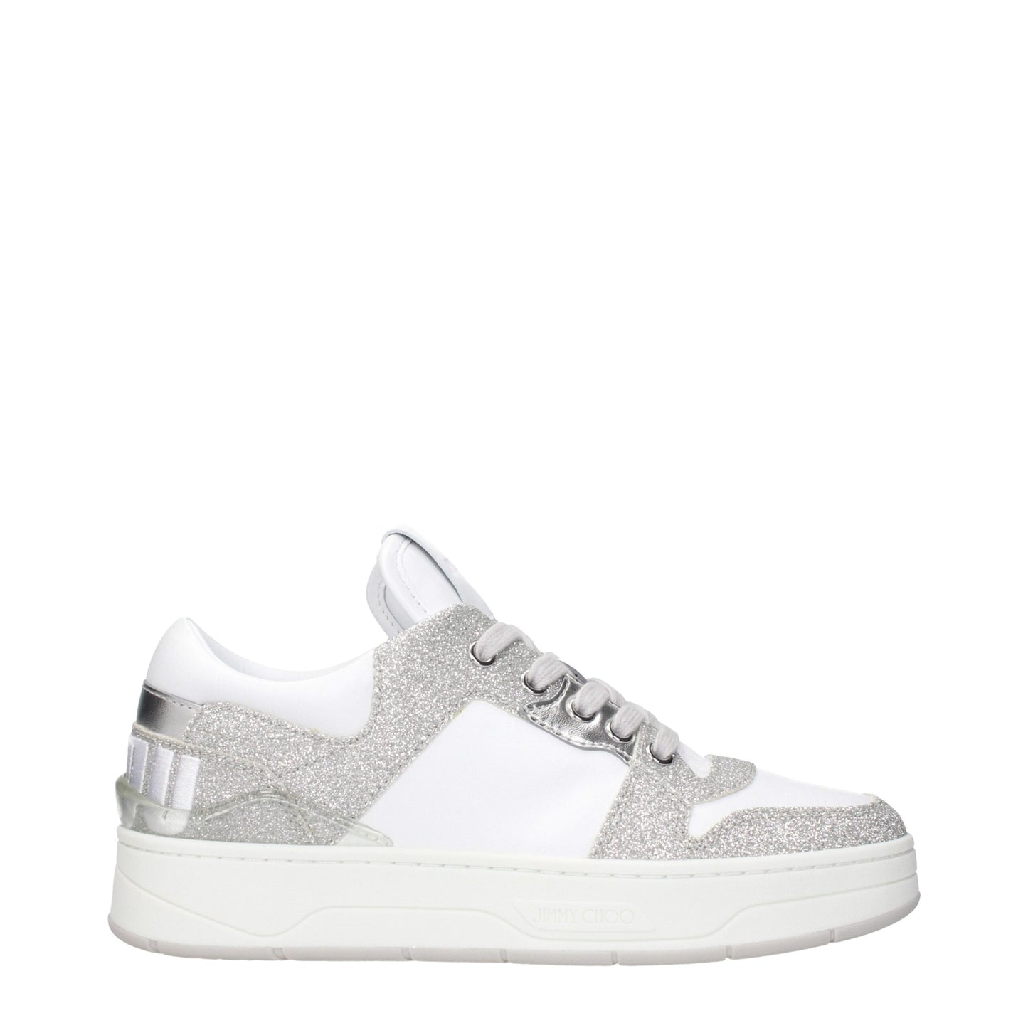 Jimmy Choo White Leather Low Top Sneakers