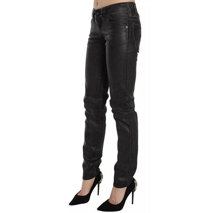 John Galliano Black Washed Low Waist Regular Leg Denim Pants