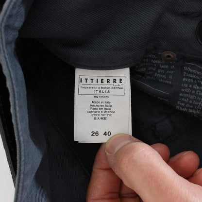 John Galliano Blue Cotton Blend Slim Fit High Waist Jeans