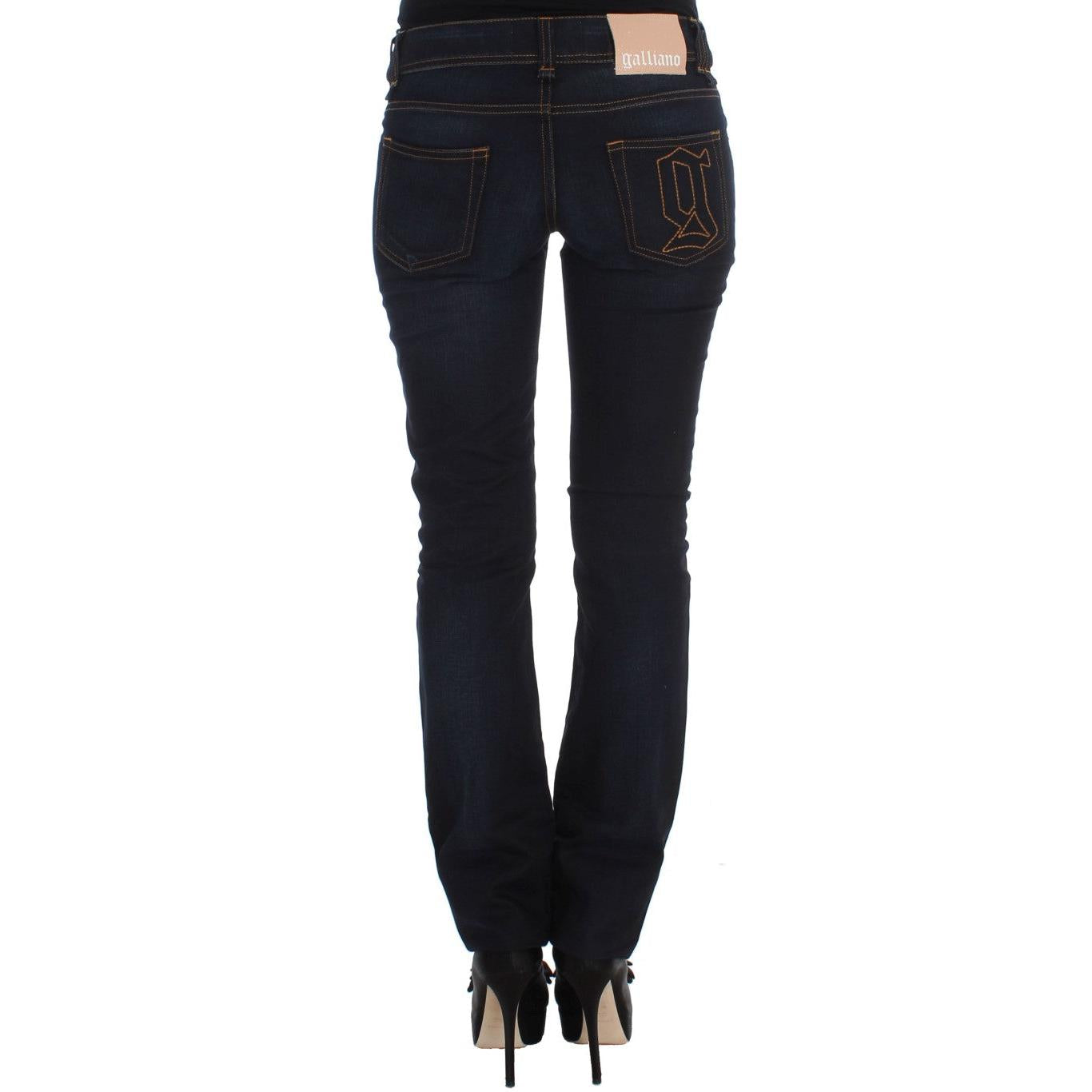 John Galliano Blue Wash Cotton Slim Fit Jeans