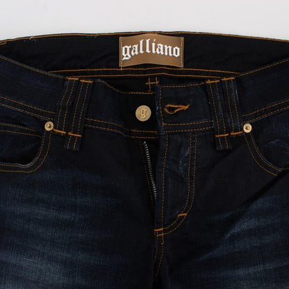 John Galliano Blue Wash Cotton Slim Fit Jeans