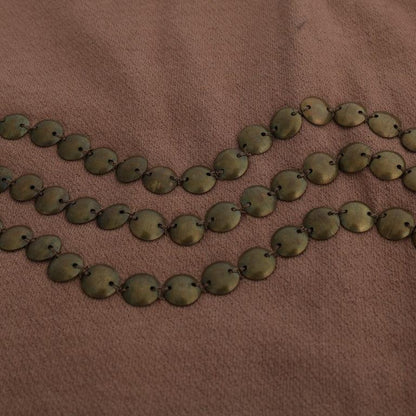 John Galliano Brown Cotton Studded Sweater