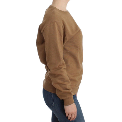 John Galliano Brown Crewneck Cotton Sweater