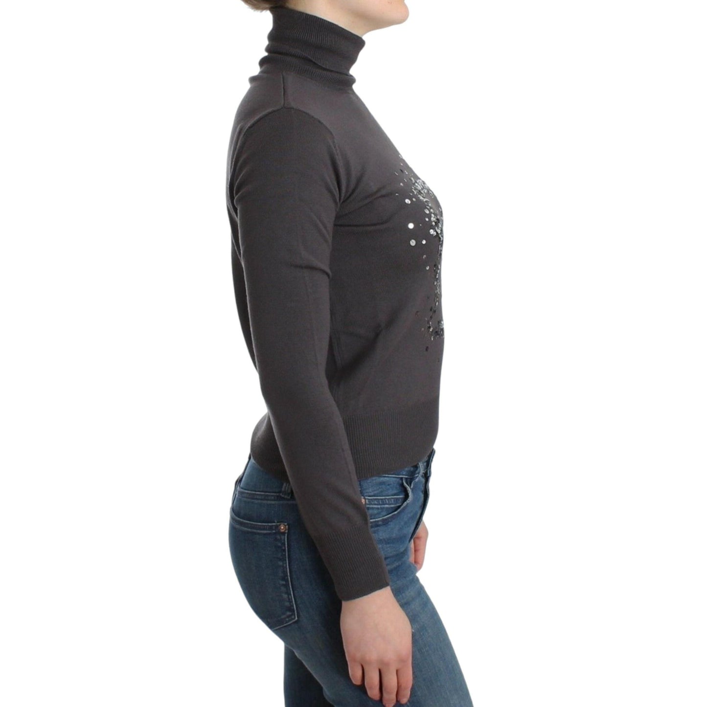 John Galliano Brown turtleneck cotton sweater