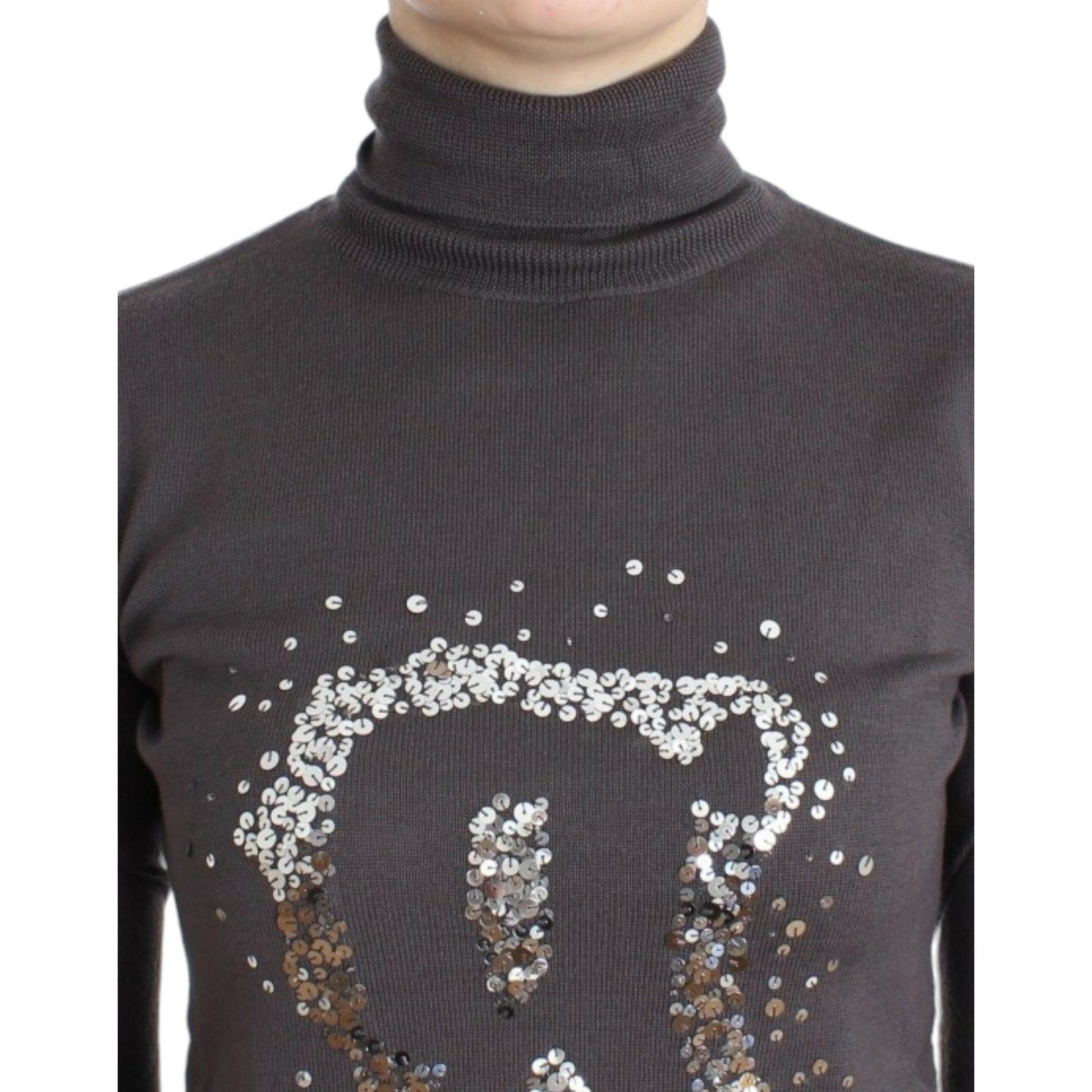 John Galliano Brown turtleneck cotton sweater