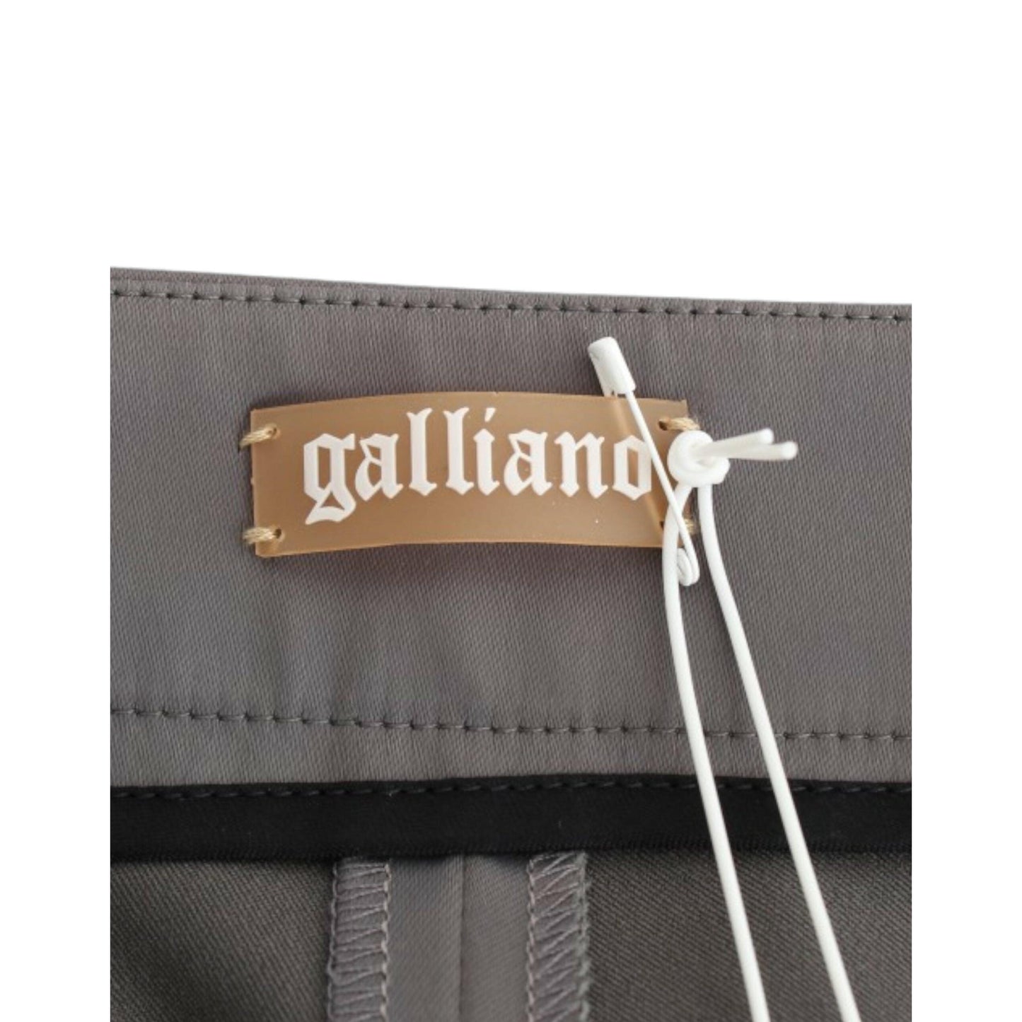 John Galliano Gray slim fit pants