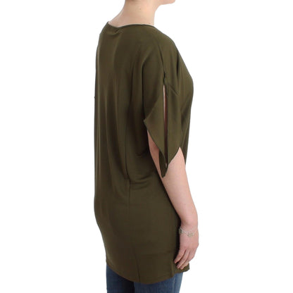John Galliano Green shortsleeved blouse top