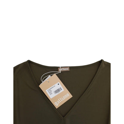 John Galliano Green shortsleeved blouse top