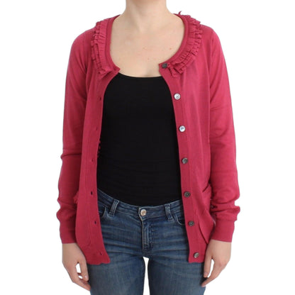 John Galliano Pink wool cardigan