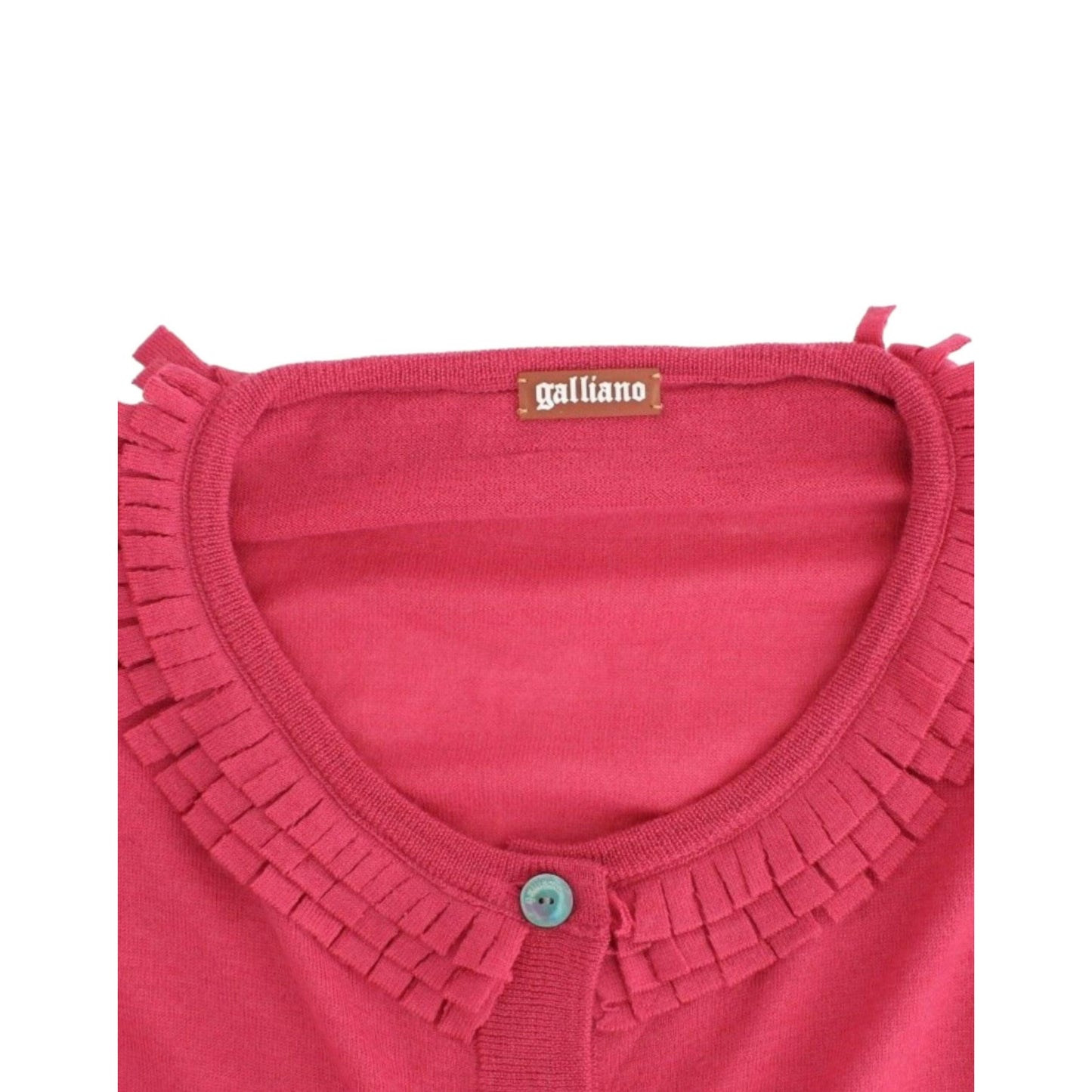 John Galliano Pink wool cardigan