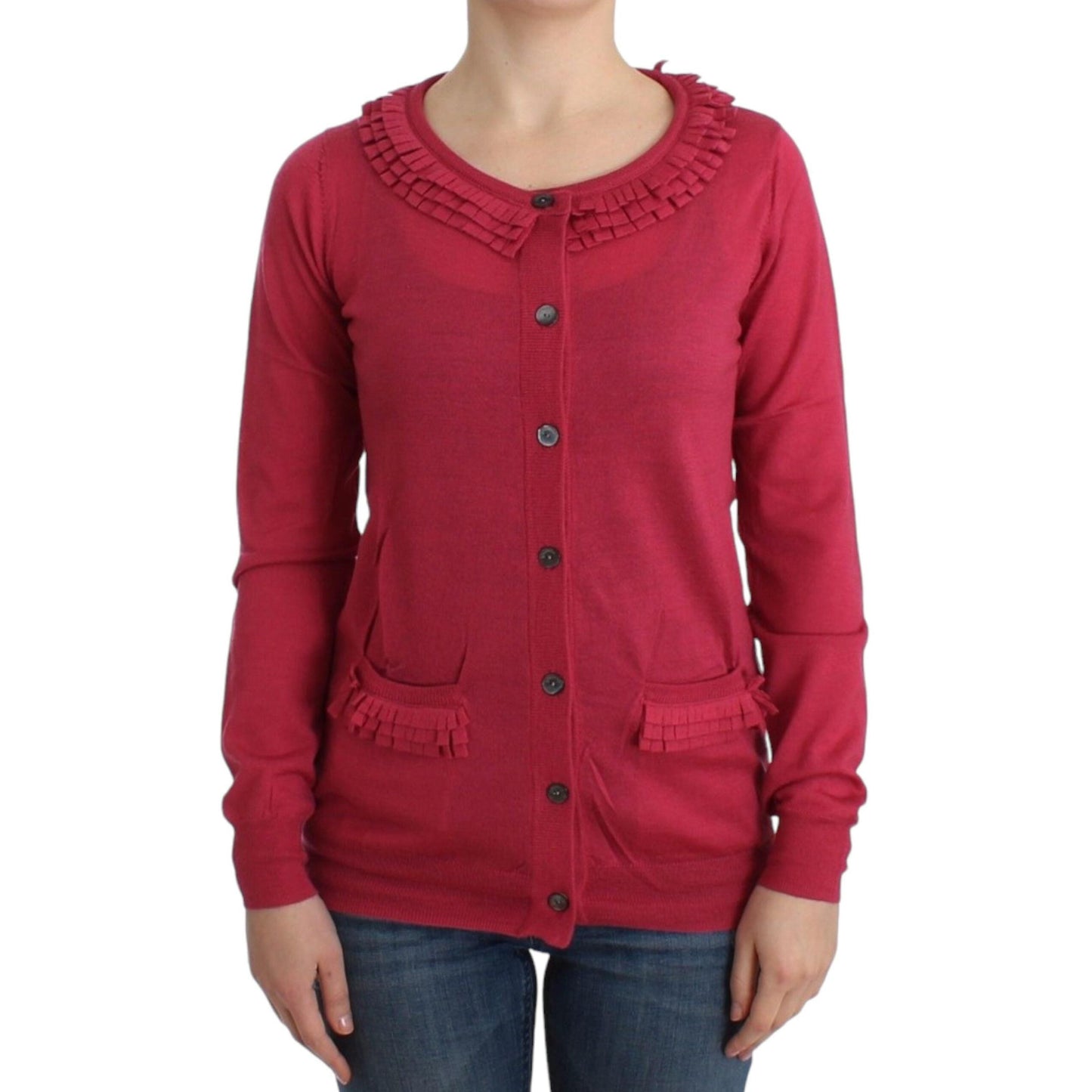 John Galliano Pink wool cardigan