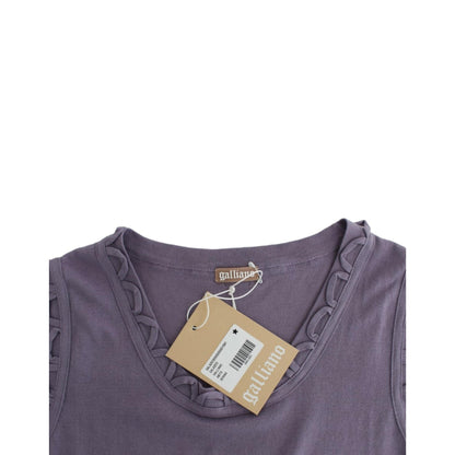 John Galliano Purple cotton jersey dress