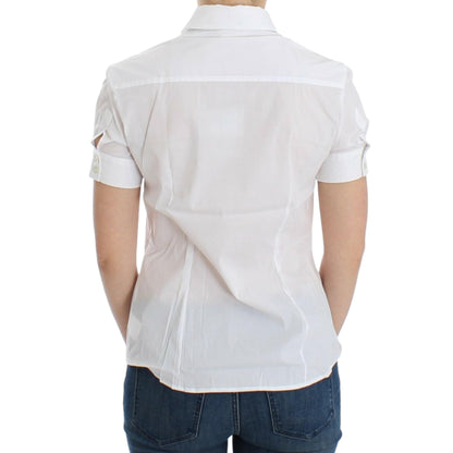 John Galliano White Cotton Shirt Top