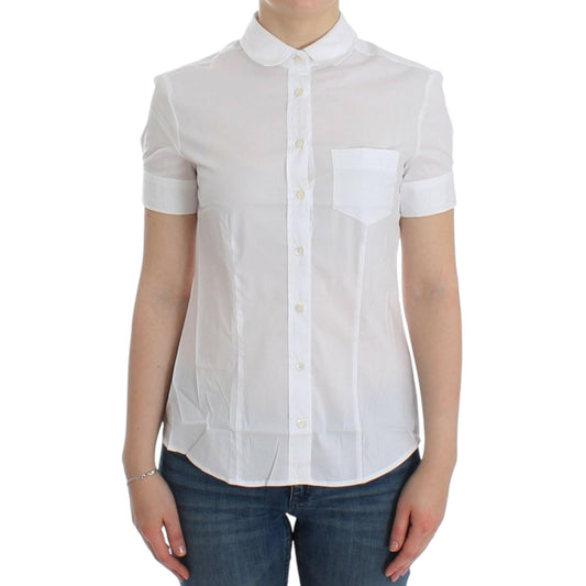 John Galliano White Cotton Shirt Top