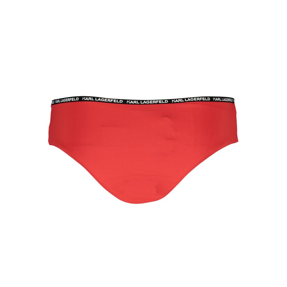 Karl Lagerfeld Red Elastane Swimwear