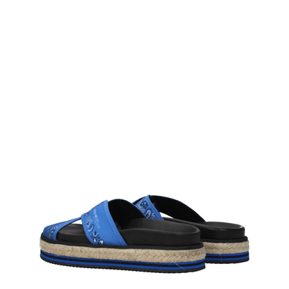 Kenzo Blue Fabric Slippers Sandals