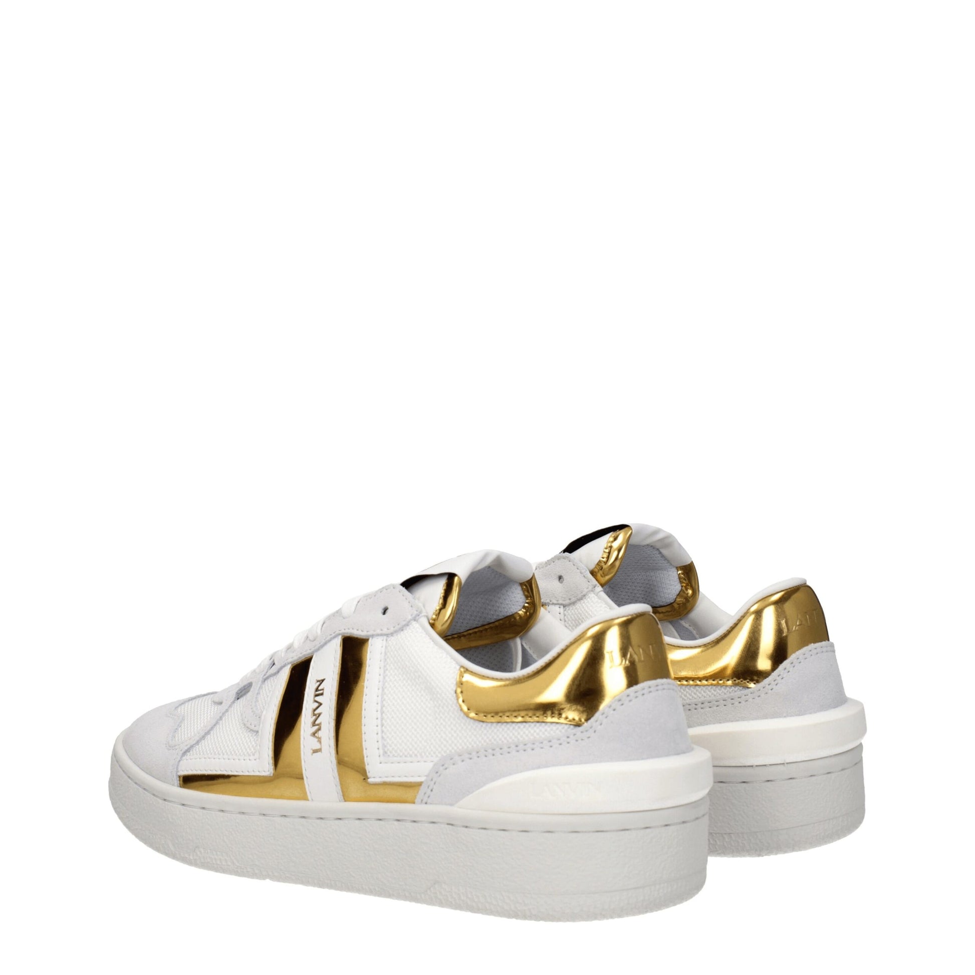 Lanvin White Fabric Low Tops