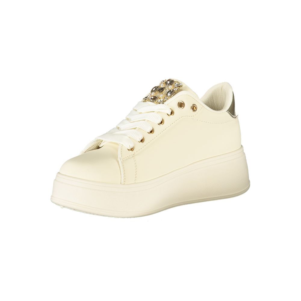 Laura Biagiotti Beige Polyester Sneakers