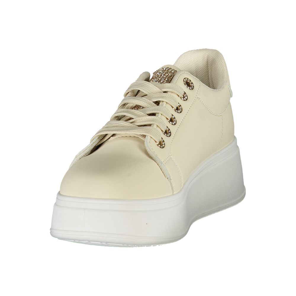 Laura Biagiotti Beige Polyester Women Sneakers