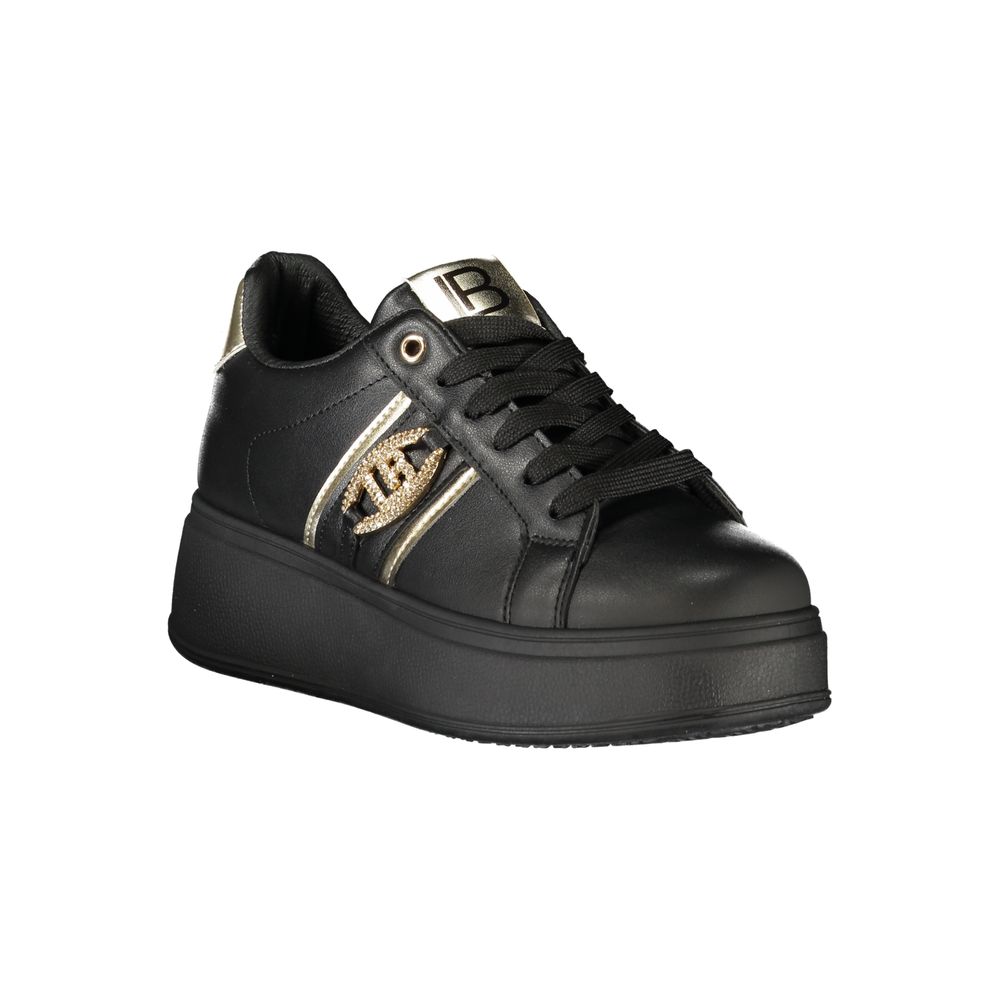 Laura Biagiotti Black Polyester Sneakers