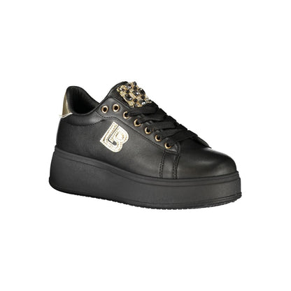 Laura Biagiotti Black Polyester Sneakers