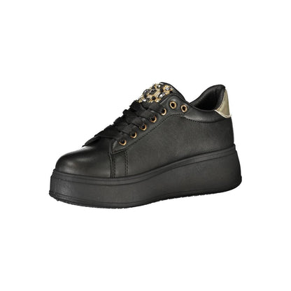 Laura Biagiotti Black Polyester Sneakers