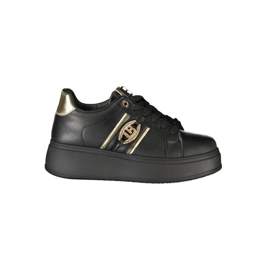 Laura Biagiotti Black Polyester Sneakers