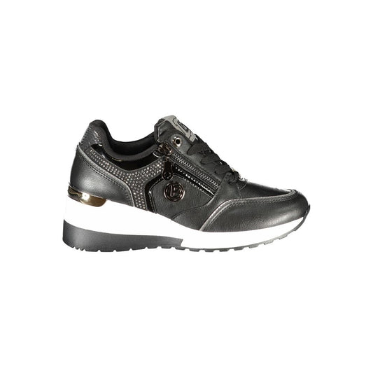 Laura Biagiotti Black Polyester Sneakers