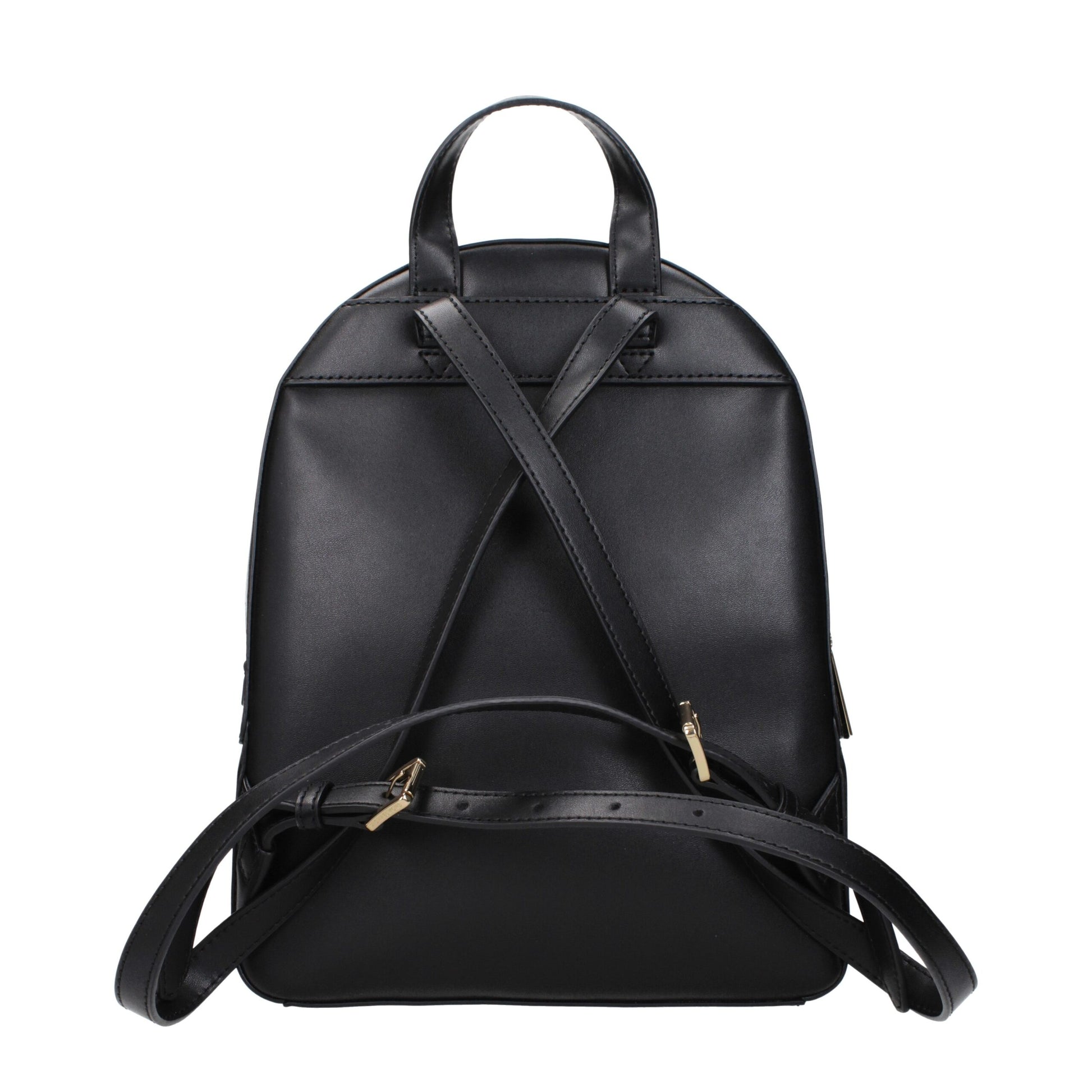 Michael Kors Black Leather Backpacks